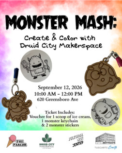 Monster Mash: Create & Color with Druid City Makers Space