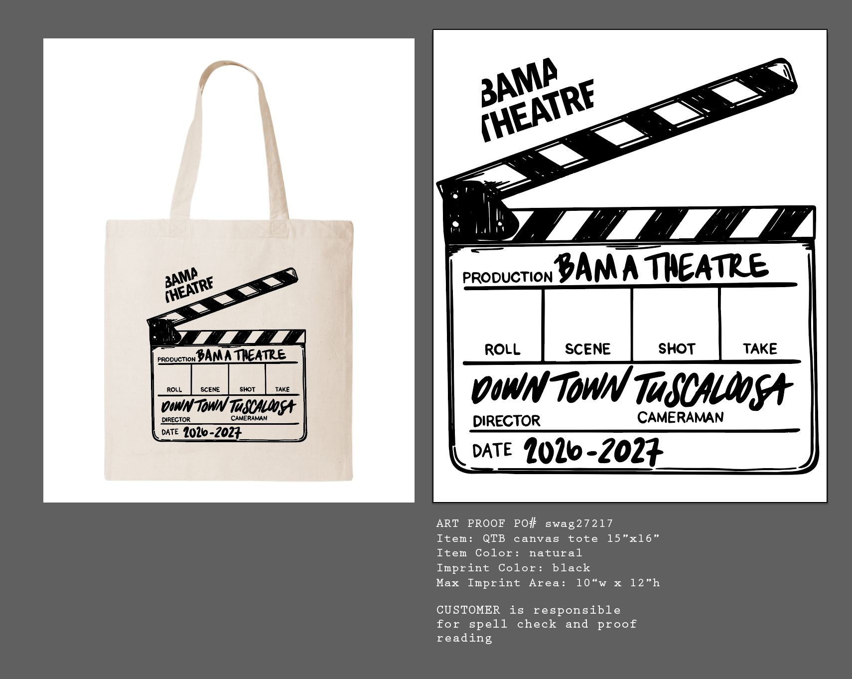 Bama Theatre Tote Bag