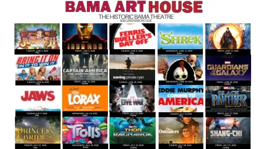 Bama Art House Film Series Announces 2026–2027 Lineup at The Historic Bama Theatre