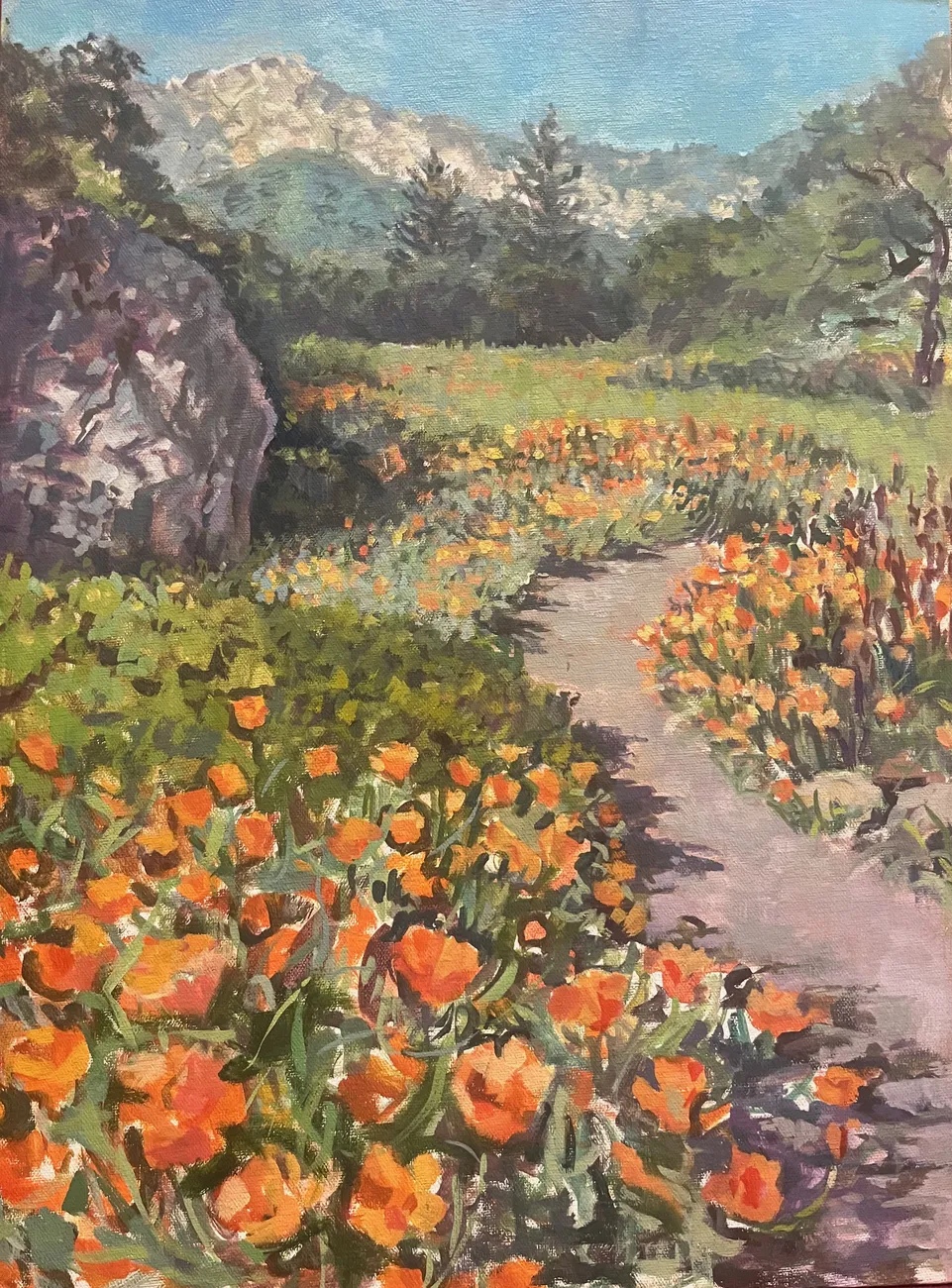 Botanical Poppy Path by Deborah Hughes